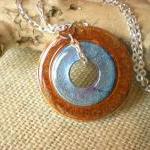 Washer Necklace: Orange and..