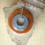 Washer Necklace: Orange and..