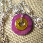 Washer Necklace: Yellow and..