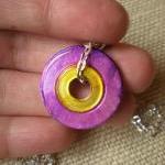 Washer Necklace: Yellow and..