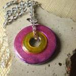 Washer Necklace: Yellow and..