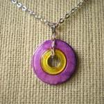 Washer Necklace: Yellow and..
