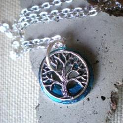 Tree of Life Pendant: Peacock Blue