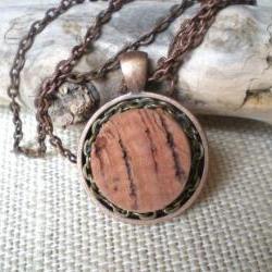 Wine Stained Wine Cork Necklace