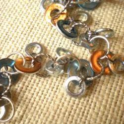 Hardware Bracelet: Orange and Blue